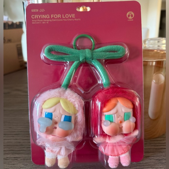 POP MART CRYBABY Crying For Love plush hanging card bag charm Pendant - Picture 1 of 13